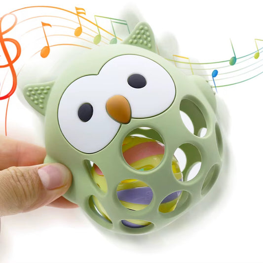 Luvli Sensory Grip Ball – Siliconen Rammelaar & Speelbal