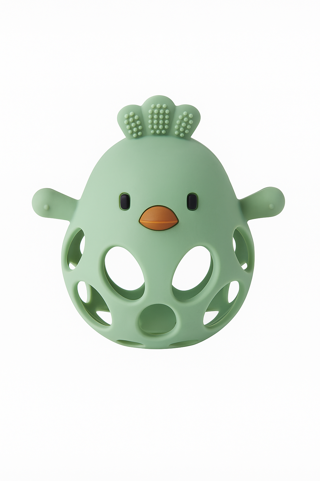 Luvli Silicone Baby Rammelaar & Bijtspeeltje – Groen Kuikentje