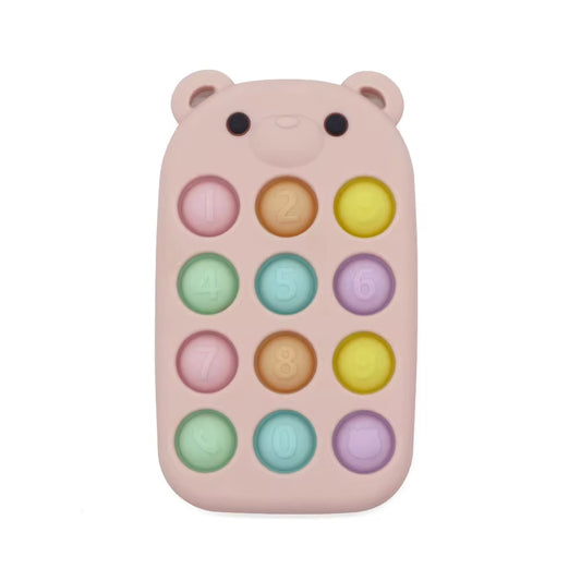 Cute Bear Pop-it Sleutelhanger – Educatief & Stressverlichtend Speelgoed