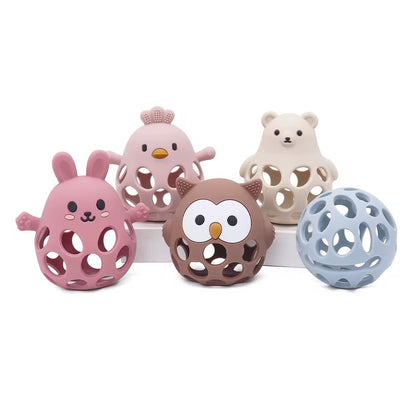 Luvli Sensory Grip Ball – Siliconen Rammelaar & Speelbal