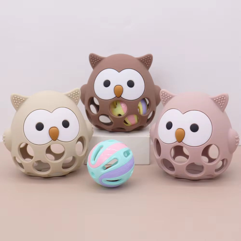 Luvli Sensory Grip Ball – Siliconen Rammelaar & Speelbal